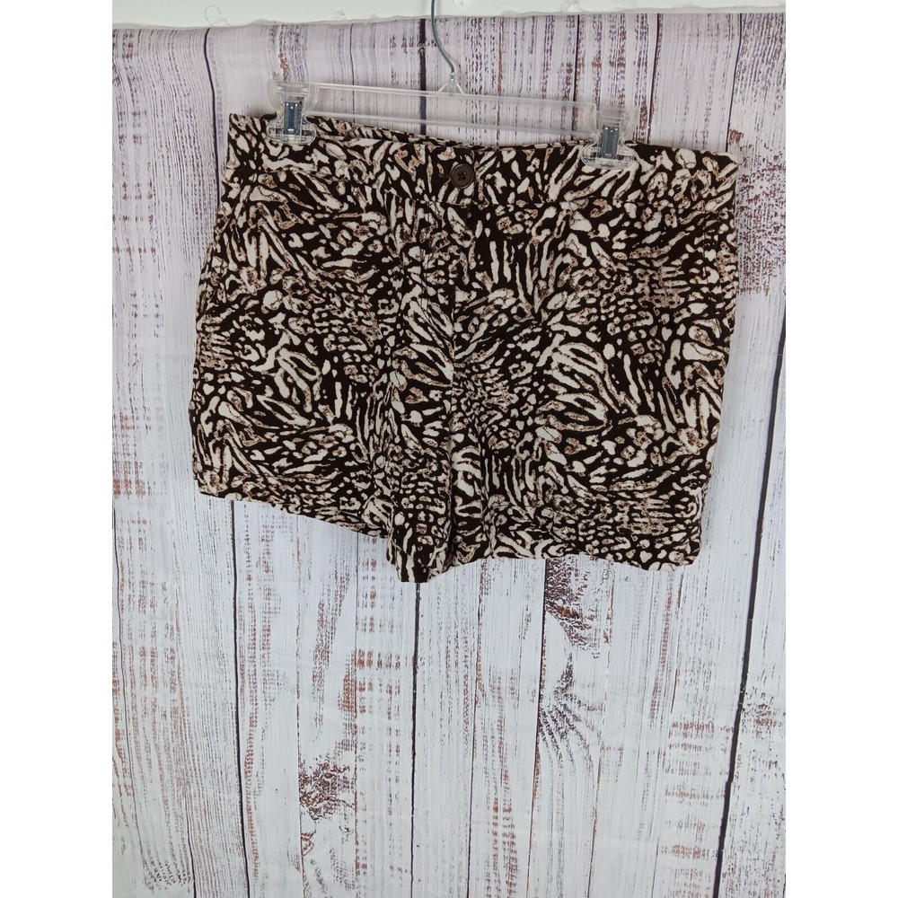 Madison Shorts Women's 12 Linen/Rayon Animal Print